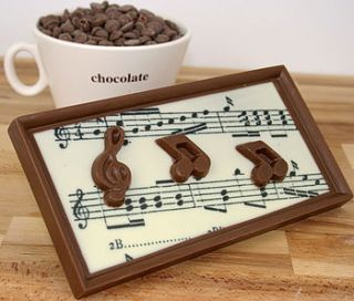 music lover belgian milk chocolate gift by unique chocolate