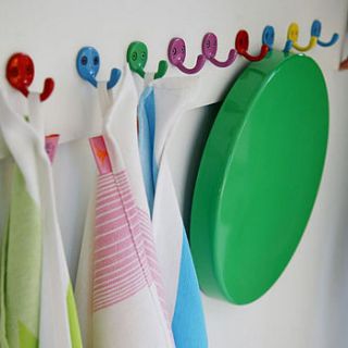 coloured metal wall hook by little baby company