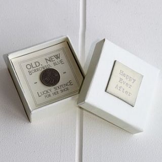 traditional lucky 'old, new' sixpence by posh totty designs interiors