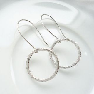 hammered circle of life earrings by mia belle