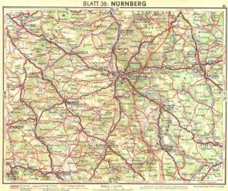 GERMANY Nuremburg(Nurnberg), 1936 map   Wall Maps