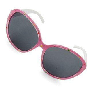Round Lens Pink Frame White Temples Sunglasses for Kids  Sports Fan Sunglasses  Sports & Outdoors