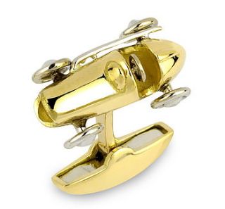 18ct gold classic racing car cufflinks by me and my car