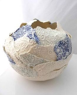 medium lace orb vessel by stephanie earl