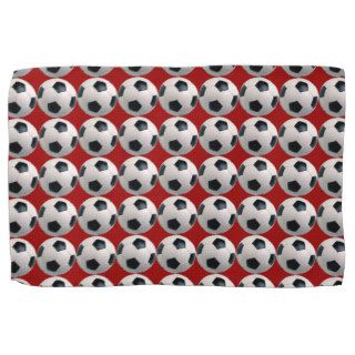 Soccer Ball Pattern Kitchen Hand Towel