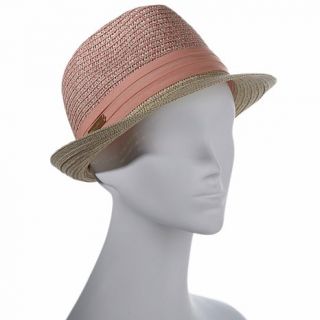 Vince Camuto Woven 2 Tone Straw Fedora