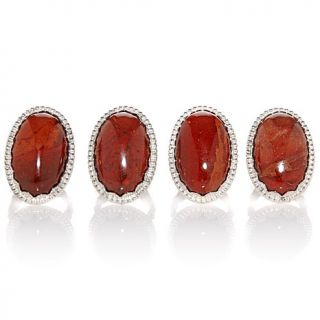 Jay King Mexican Red Opal Sterling Silver Oval Ring
