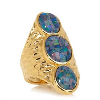 Rarities Fine Jewelry with Carol Brodie Multicolored Opal Triplet Vermeil 3 St