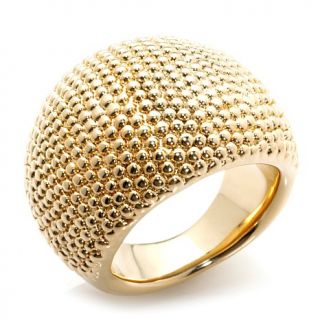 Bellezza High Polished Dot Textured Dome Ring