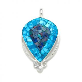 Jay King Micro Opal and Turquoise Sterling Silver Pendant