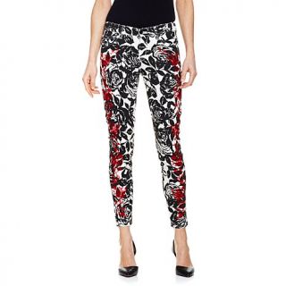 CJ by Cookie Johnson "Wisdom" Floral Print Ankle Skinny Jean with Embroidery