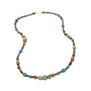 Jay King Multicut Turquoise Bead Sterling Silver 38 3/4" Necklace
