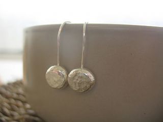 silver nugget earrings by lucy kemp jewellery