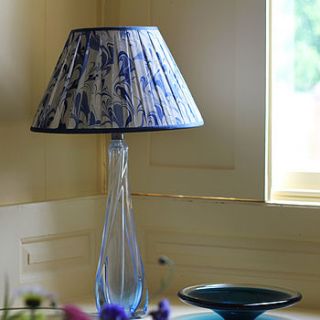 aqualina hand marbled silk lampshade by whitehorn