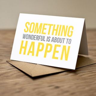 something wonderful announcement card by doodlelove