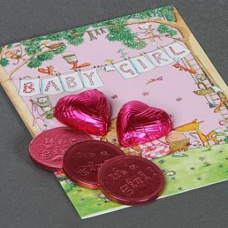 new baby shower foiled heart favour by chocolate by cocoapod chocolate