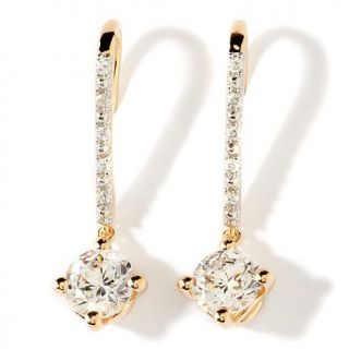 Victoria Wieck 3.15ct Absolute™ Pavé and Round Linear Drop Earrings