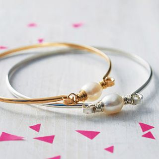 freshwater pearl bangle by sarah hickey