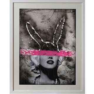 framed glitter monroe print by 77 art