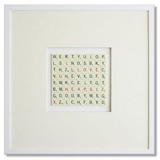 romantic scrabble art by copperdot