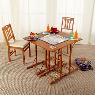 Joy Mangano Totally Tables 5 piece Set All Wood Tables with Stand