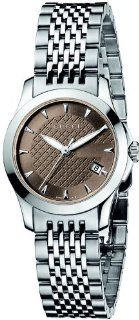 Gucci Women's YA126503 Gucci Timeless Brown Dial Stainless Steel Bracelet Watch at  Women's Watch store.