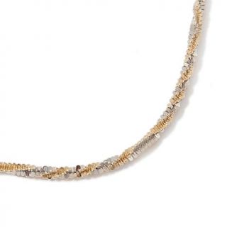 Technibond® 2 Tone Twisted Glitter Chain 16" Necklace