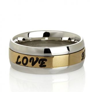 Michael Anthony Jewelry® 2 Tone "Faith Hope Love" Stainless Stee