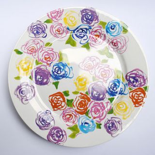 rose dinner plate by victoria mae designs