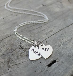 personalised heart tag necklace by posh totty designs boutique