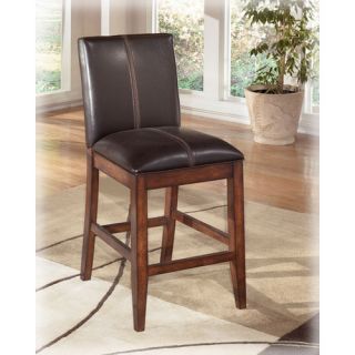 Willow 24 Barstool in Rich Burnished Dark Brown Wood