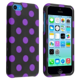 BasAcc Black/ Purple Dots Protective Case for Apple iPhone 5C BasAcc Cases & Holders