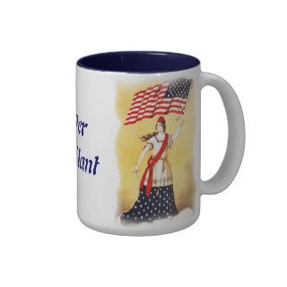 "Ever Vigilant" Vintage Patriotic Coffee Mugs