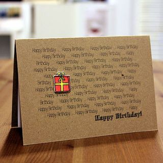 birthday present 'happy birthday' card by little silverleaf