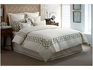 Tommy Bahama Embroidered Trellis Duvet   King Palm Green