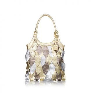 Chi by Falchi Leather Feather Shoulder Bag