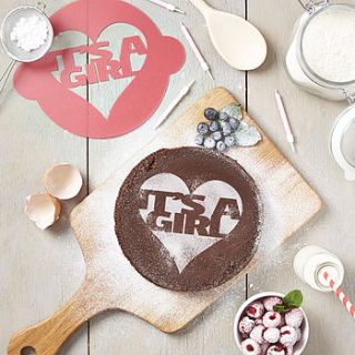 personalised 'baked by' cake stencil by sophia victoria joy