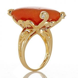 Technibond® Bold Red Aventurine Statement Ring