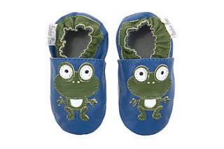 frog leather baby shoes by baba+boo
