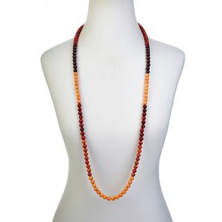 Jay King Multicolored Coral Bead Sterling Silver 40" Necklace