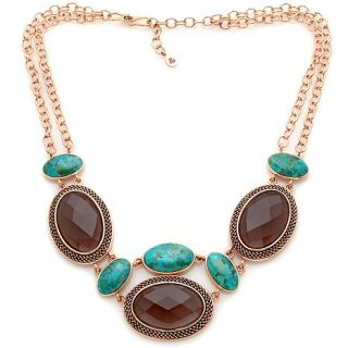 Studio Barse Kingman Turquoise and Quartz Copper 21" Necklace