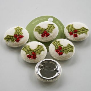 embroidered stocking filler christmas badges by snapdragon