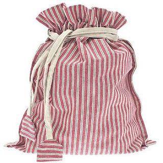 county ticking shoe bag dorset red by boxwood