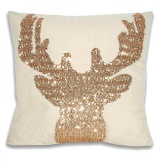 Jeffrey Banks Sequin Deer Pillow