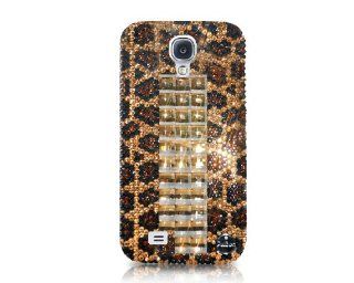 Cubical Leopardo Bling Swarovski Crystal Samsung Galaxy S4 Case i9500 Cell Phones & Accessories