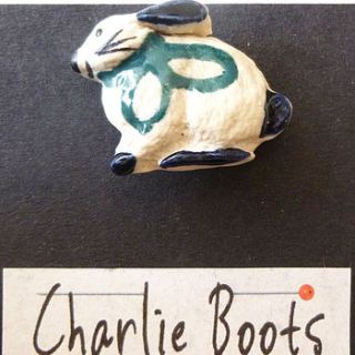 ceramic animal brooch by charlie boots