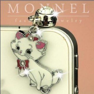 ip241 Luxury Marie Cat Anti Dust Plug Cover Charm For iPhone 4 4S Cell Phones & Accessories
