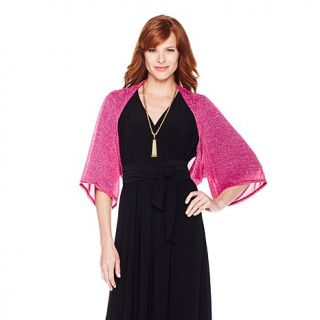 Nikki by Nikki Poulos Metallic Cocoon Shrug