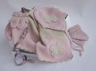 alpaca pink baby girl gift set by samantha holmes