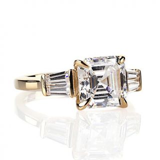 Daniel K 3.40ct Absolute™ Asscher Cut and Baguette U Gallery Ring